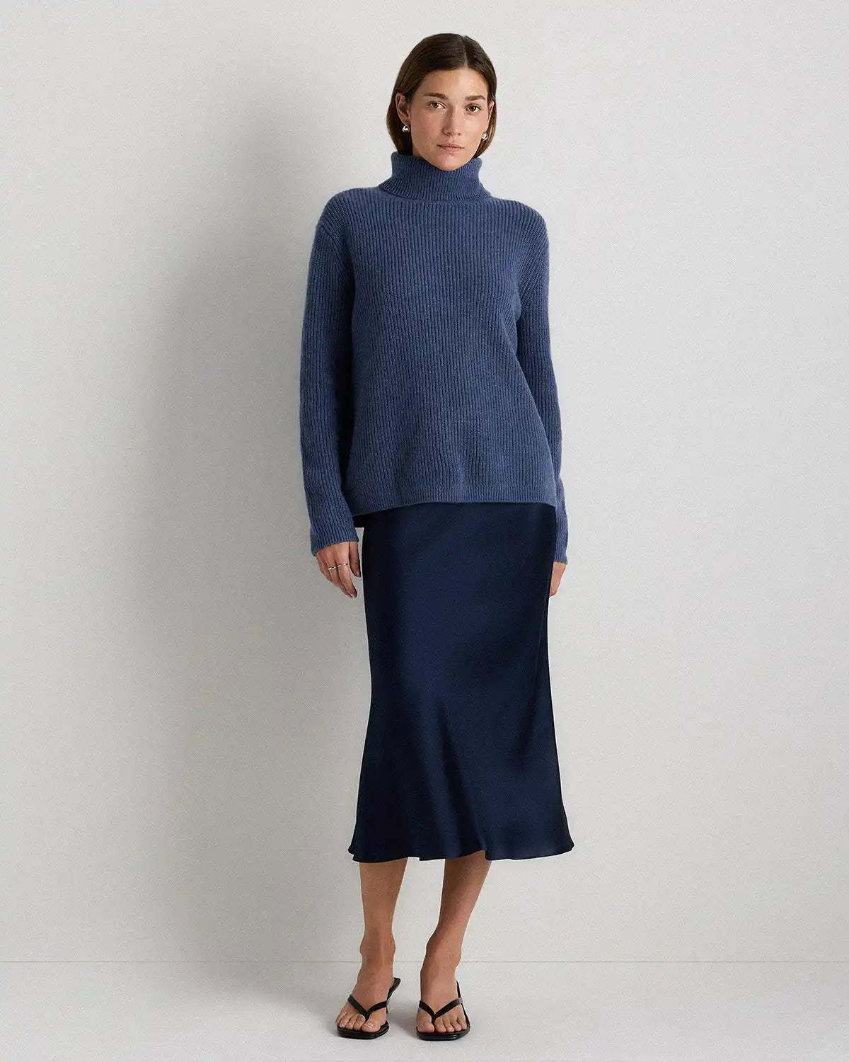 Mongolian Cashmere Fisherman Turtleneck Sweater
