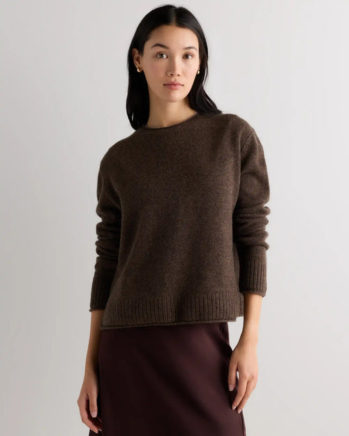 Mongolian Cashmere Boxy Crewneck Sweater