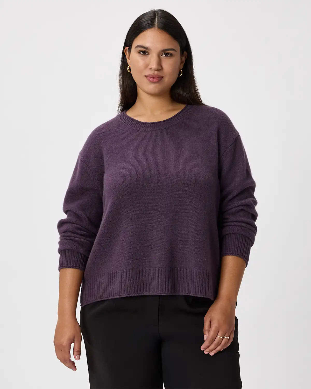 Mongolian Cashmere Boxy Crewneck Sweater