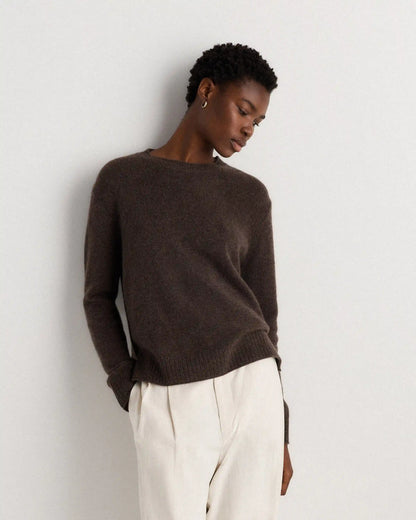 Mongolian Cashmere Boxy Crewneck Sweater