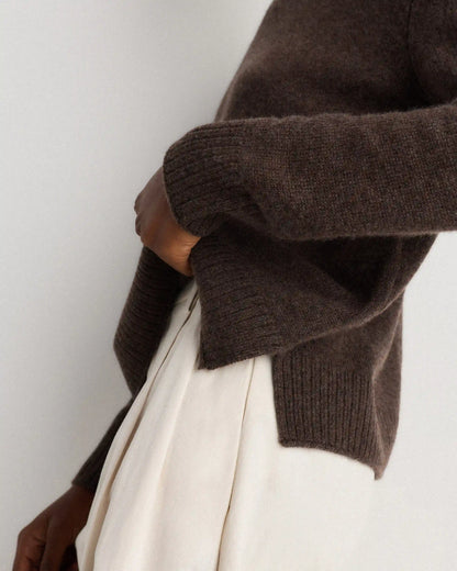 Mongolian Cashmere Boxy Crewneck Sweater