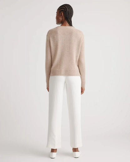 Mongolian Cashmere Boxy Crewneck Sweater