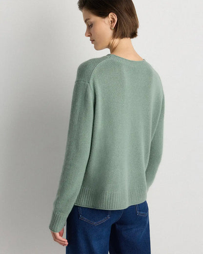 Mongolian Cashmere Boxy Crewneck Sweater