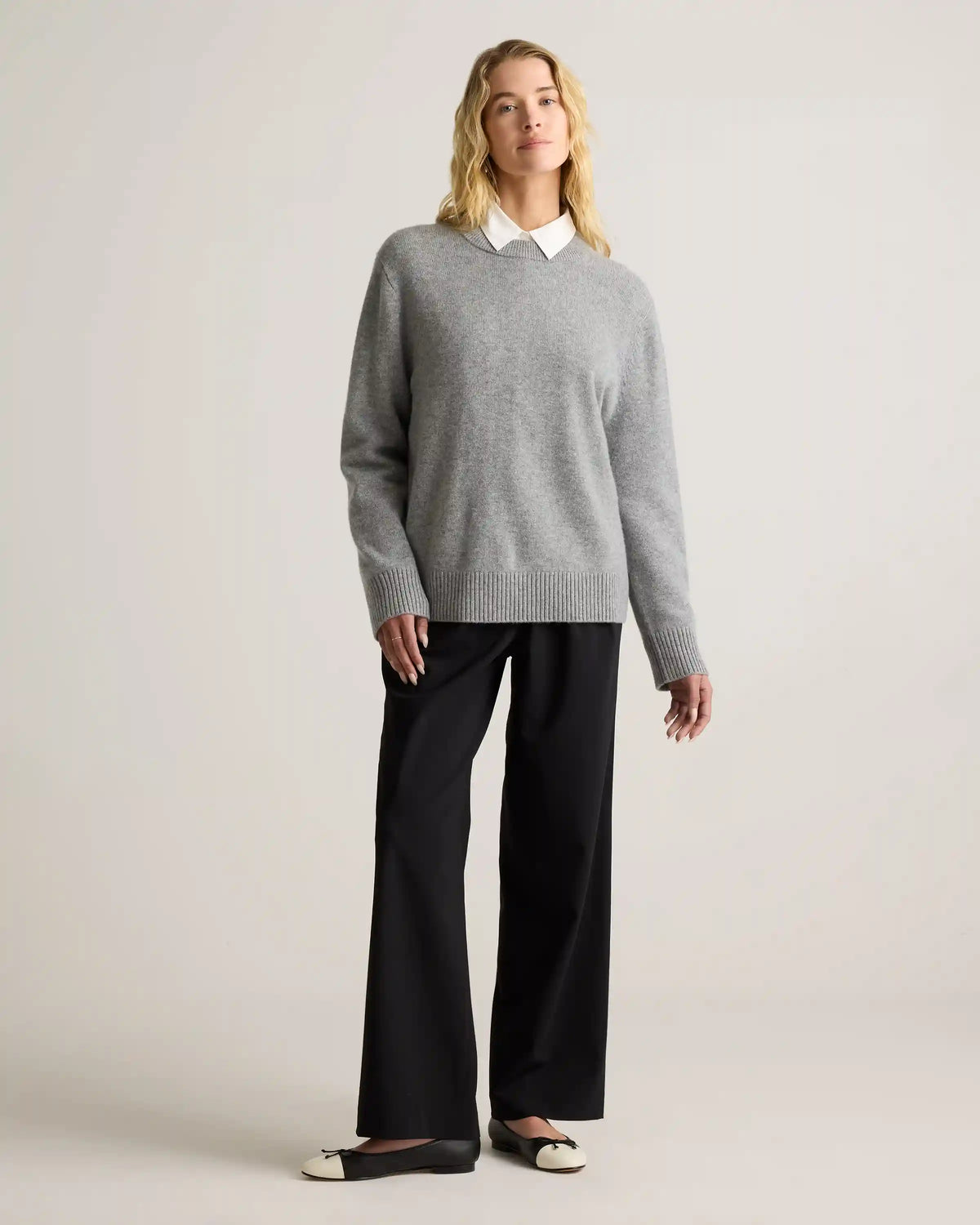Mongolian Cashmere Oversized Crewneck Sweater