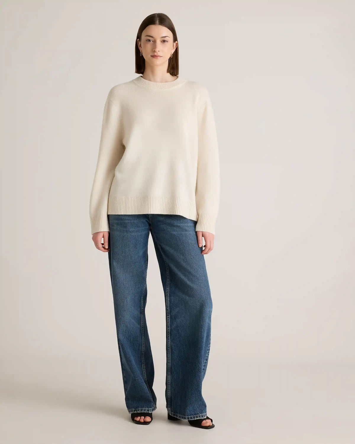 Mongolian Cashmere Oversized Crewneck Sweater