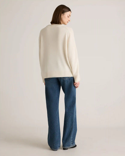 Mongolian Cashmere Oversized Crewneck Sweater