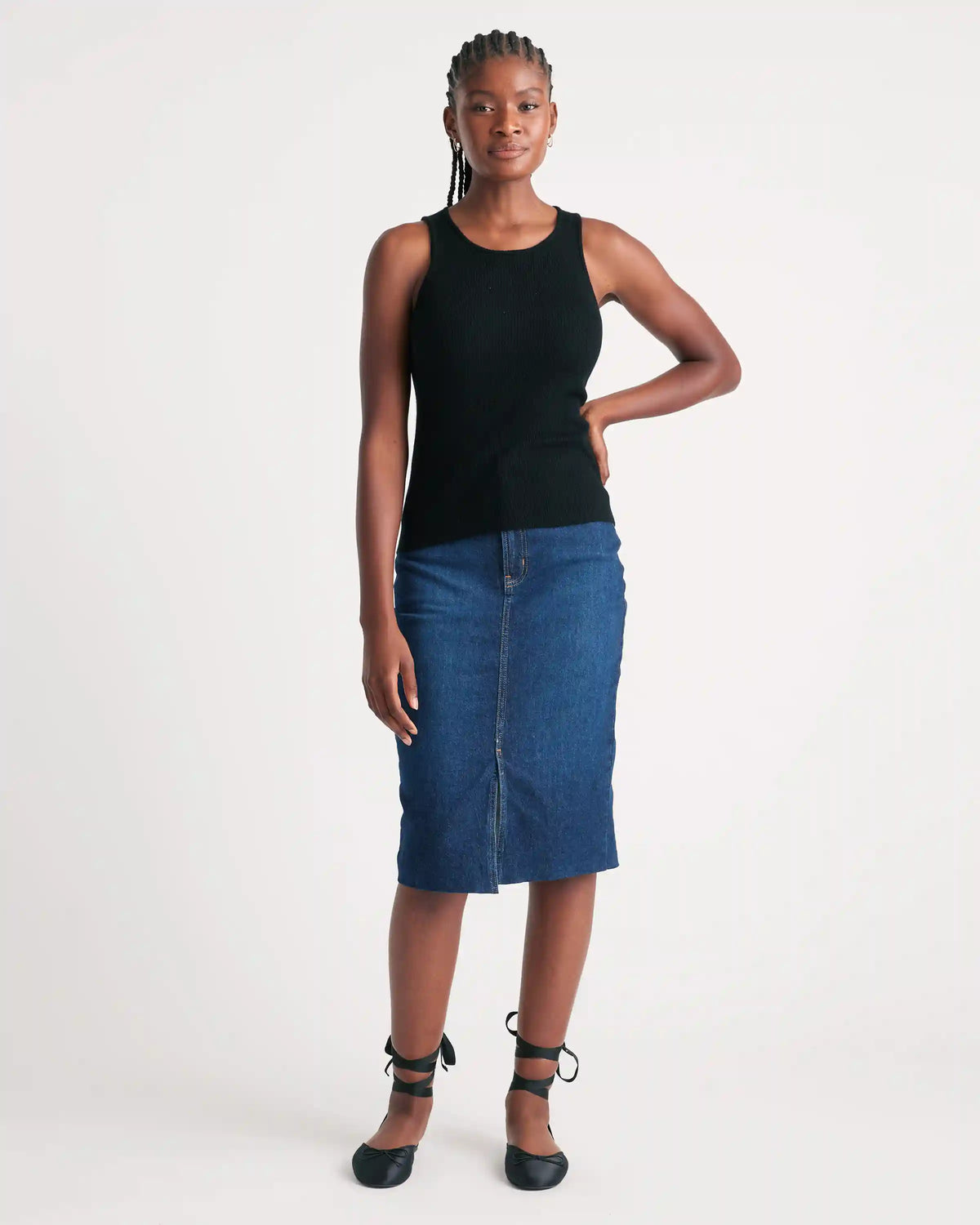 Featherweight Cashmere Ribbed Tank