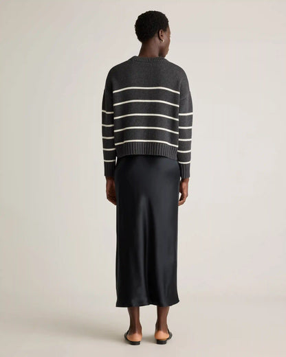 100% Organic Cotton Striped Crew Sweater