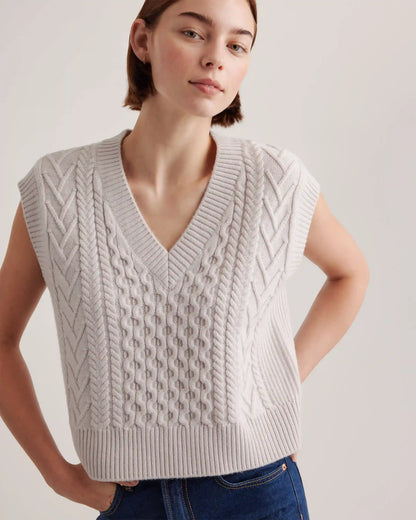 Australian Merino Wool Cable Sweater Vest