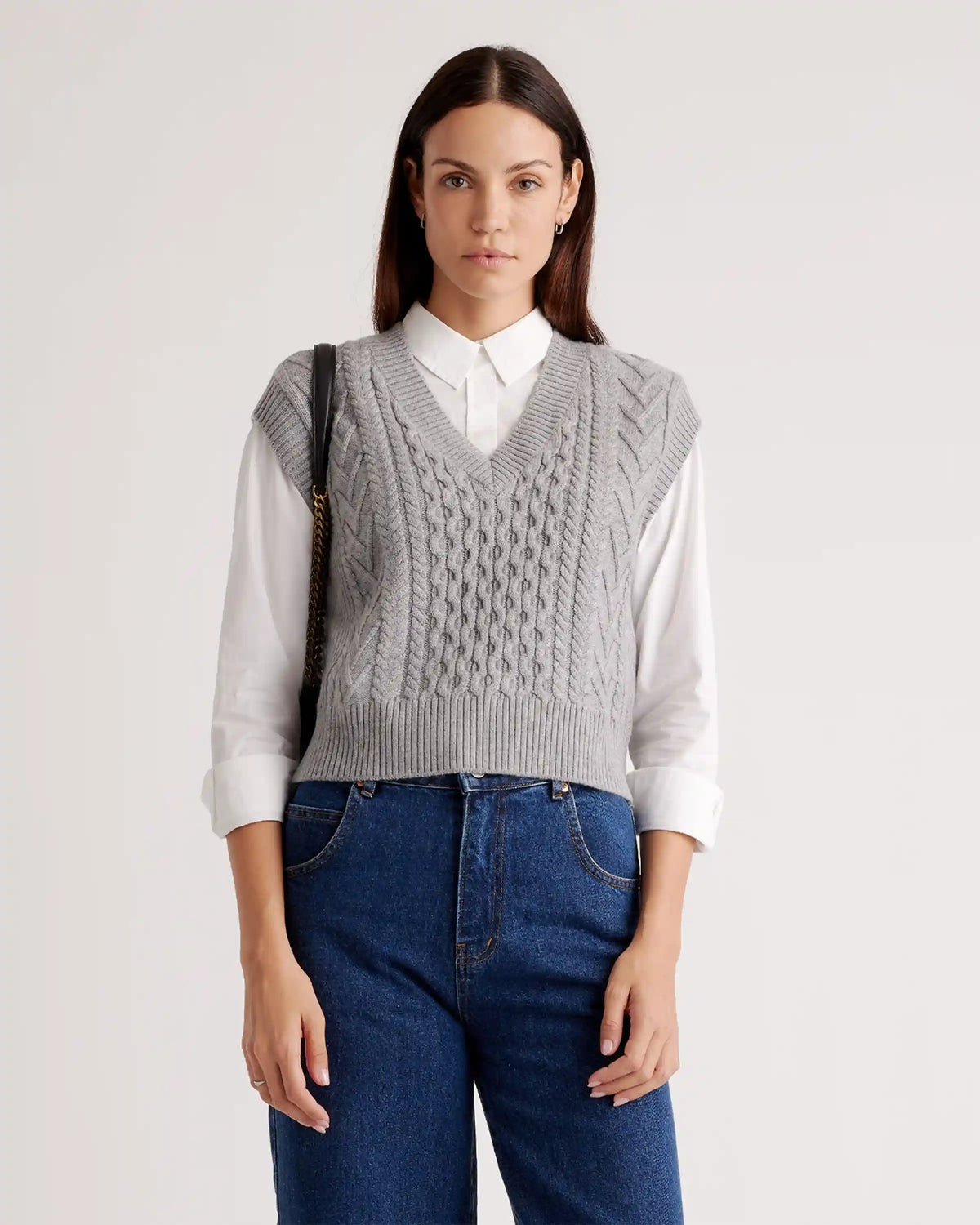 Australian Merino Wool Cable Sweater Vest