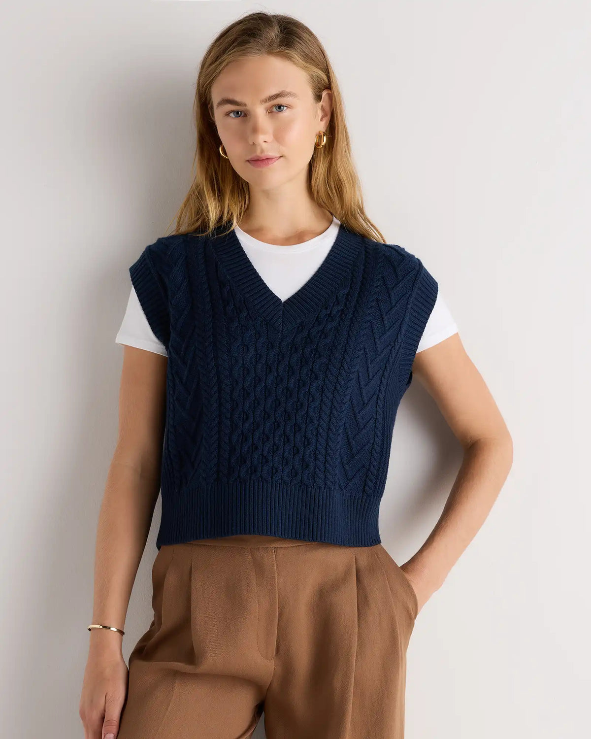 Australian Merino Wool Cable Sweater Vest