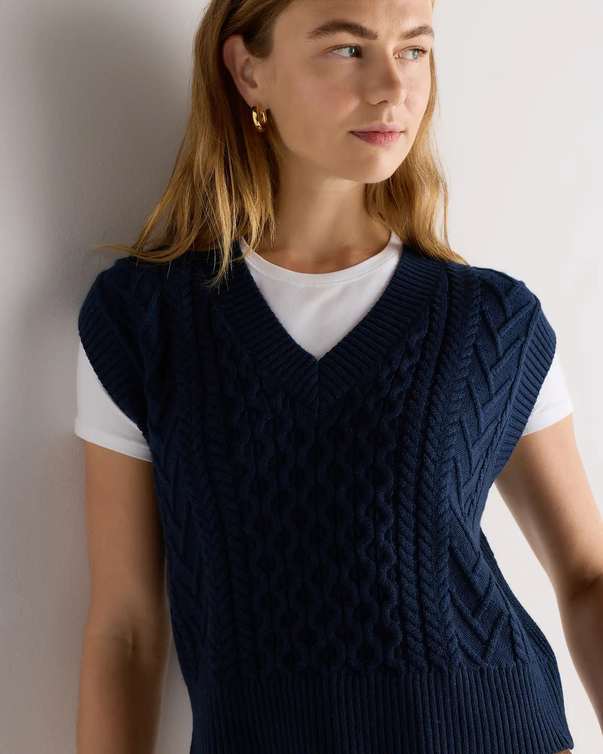 Australian Merino Wool Cable Sweater Vest
