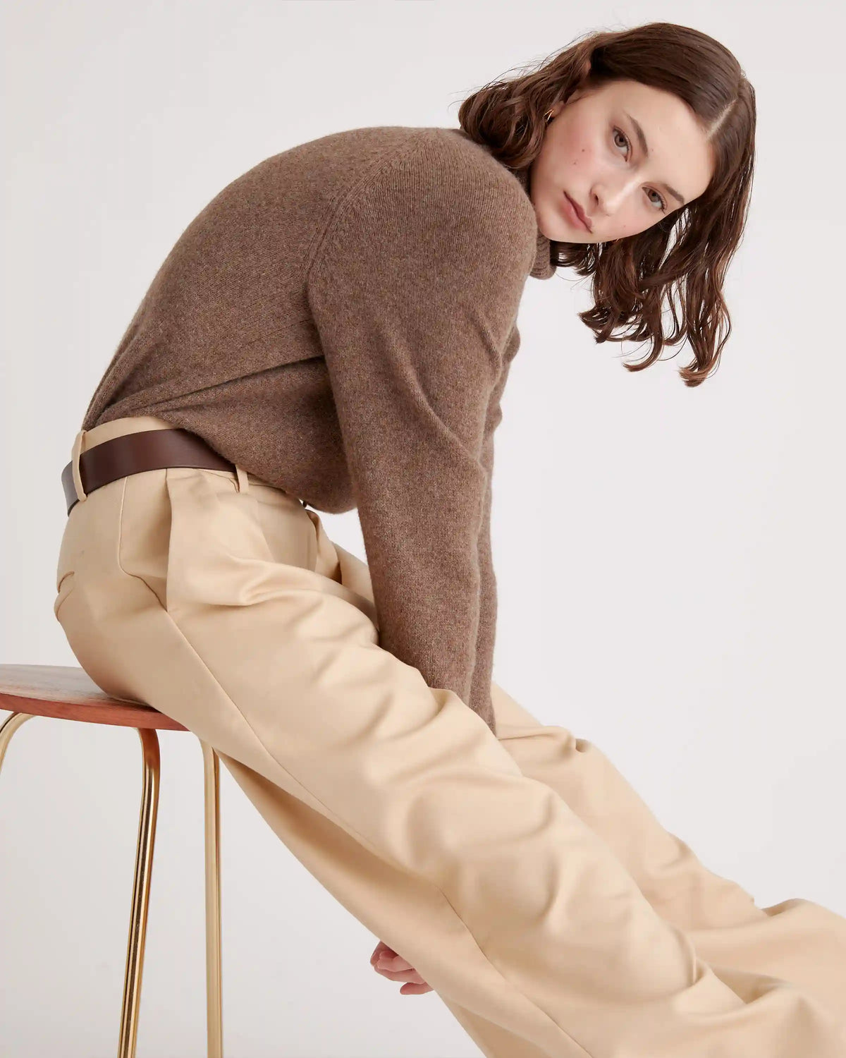 100% Yak Wool Turtleneck Sweater