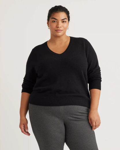 Mongolian Cashmere V-Neck Sweater