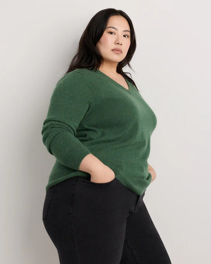 Mongolian Cashmere V-Neck Sweater