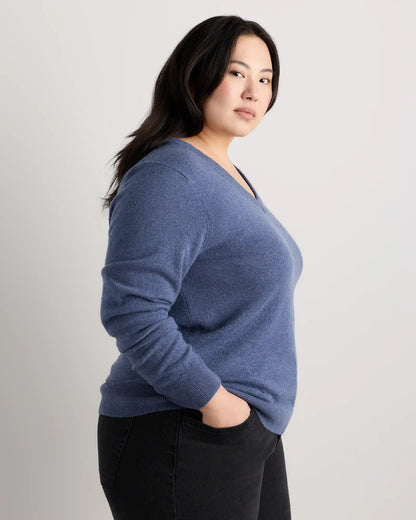 Mongolian Cashmere V-Neck Sweater