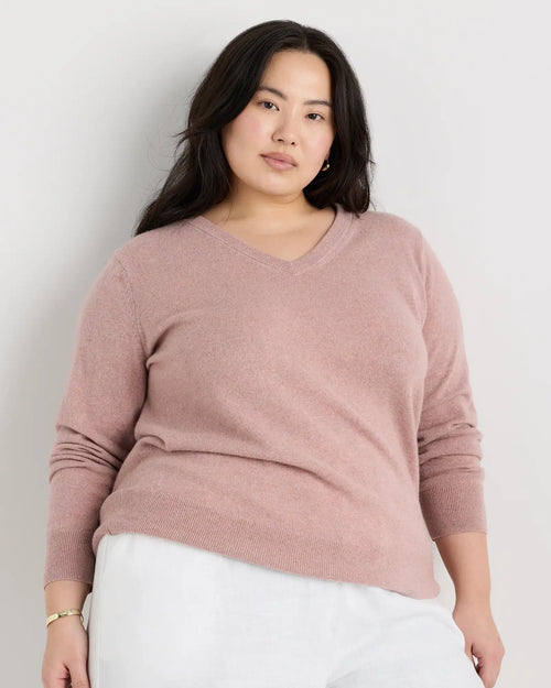 Mongolian Cashmere V-Neck Sweater