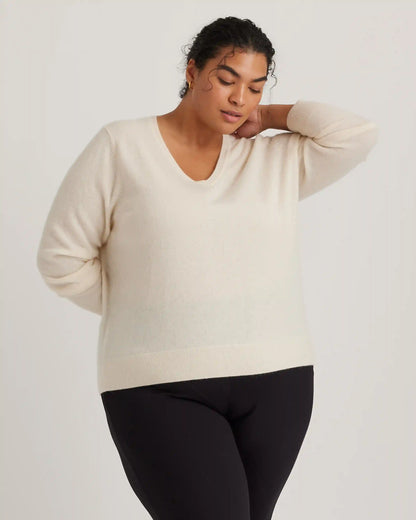 Mongolian Cashmere V-Neck Sweater