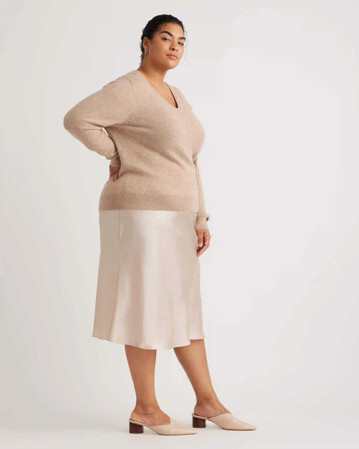 Mongolian Cashmere V-Neck Sweater