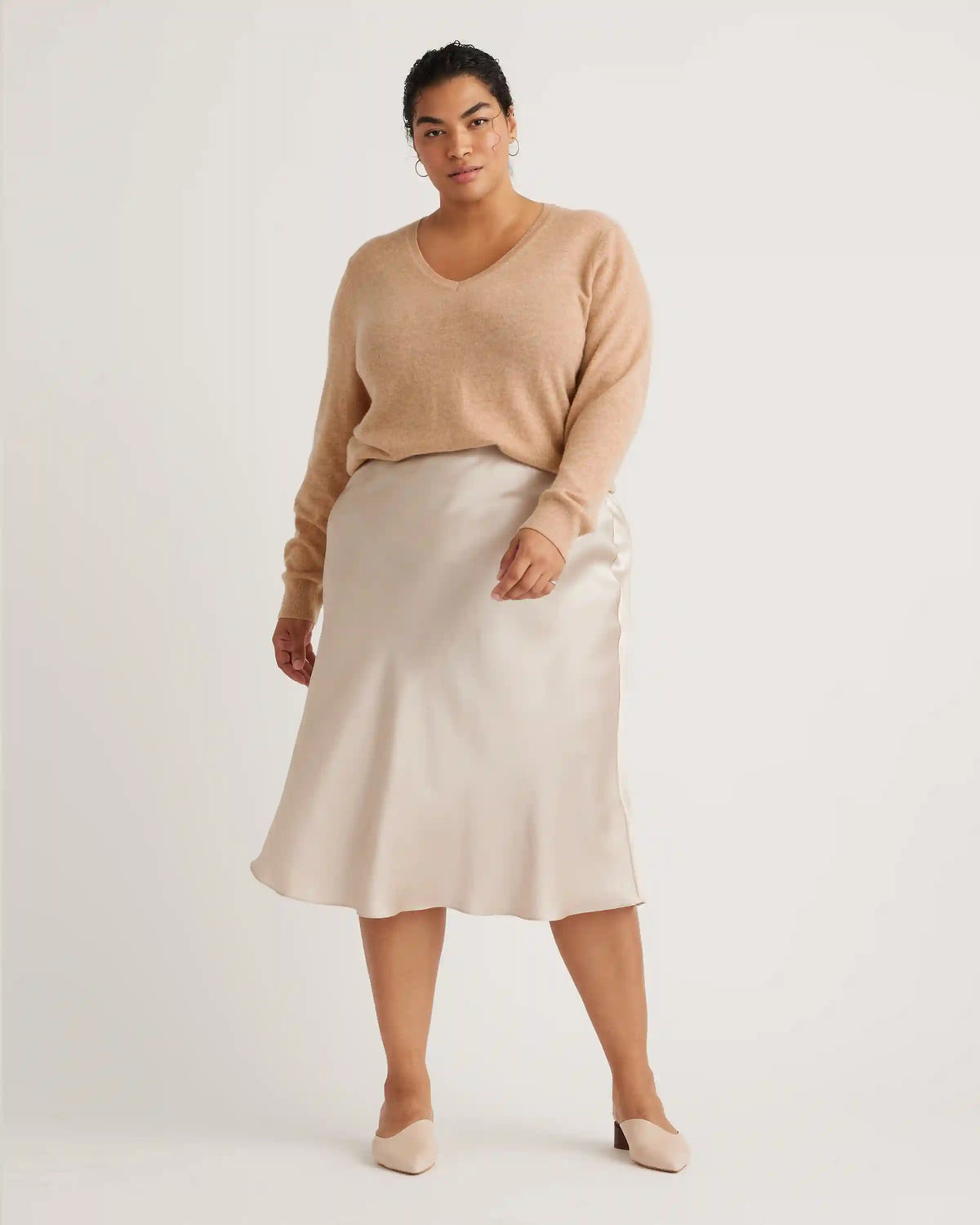 Mongolian Cashmere V-Neck Sweater