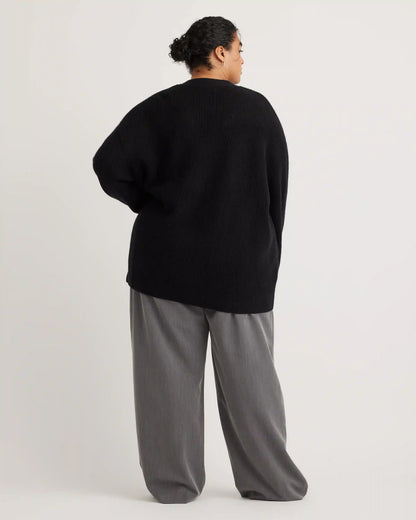 Mongolian Cashmere Oversized Boyfriend Cardigan Sweater