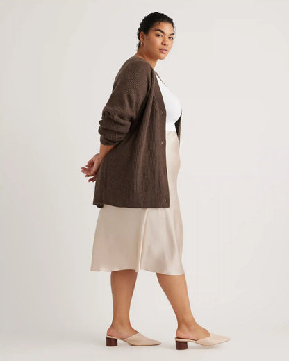 Mongolian Cashmere Oversized Boyfriend Cardigan Sweater