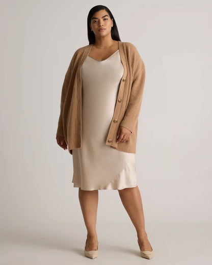 Mongolian Cashmere Oversized Boyfriend Cardigan Sweater