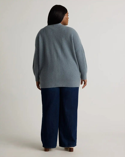 Mongolian Cashmere Oversized Boyfriend Cardigan Sweater