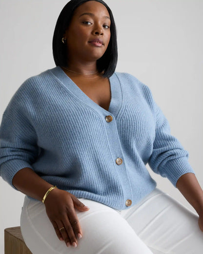 Mongolian Cashmere Oversized Boyfriend Cardigan Sweater