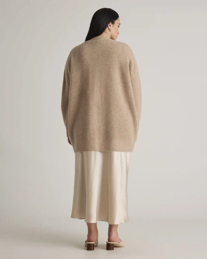 Mongolian Cashmere Oversized Boyfriend Cardigan Sweater