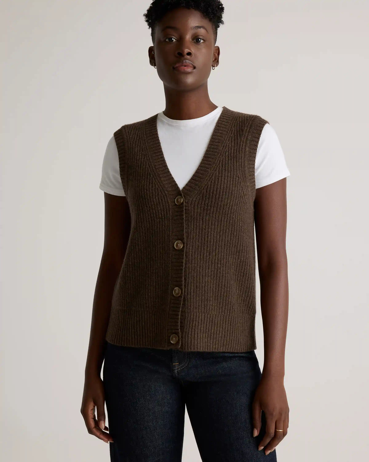 Mongolian Cashmere Fisherman Sweater Vest