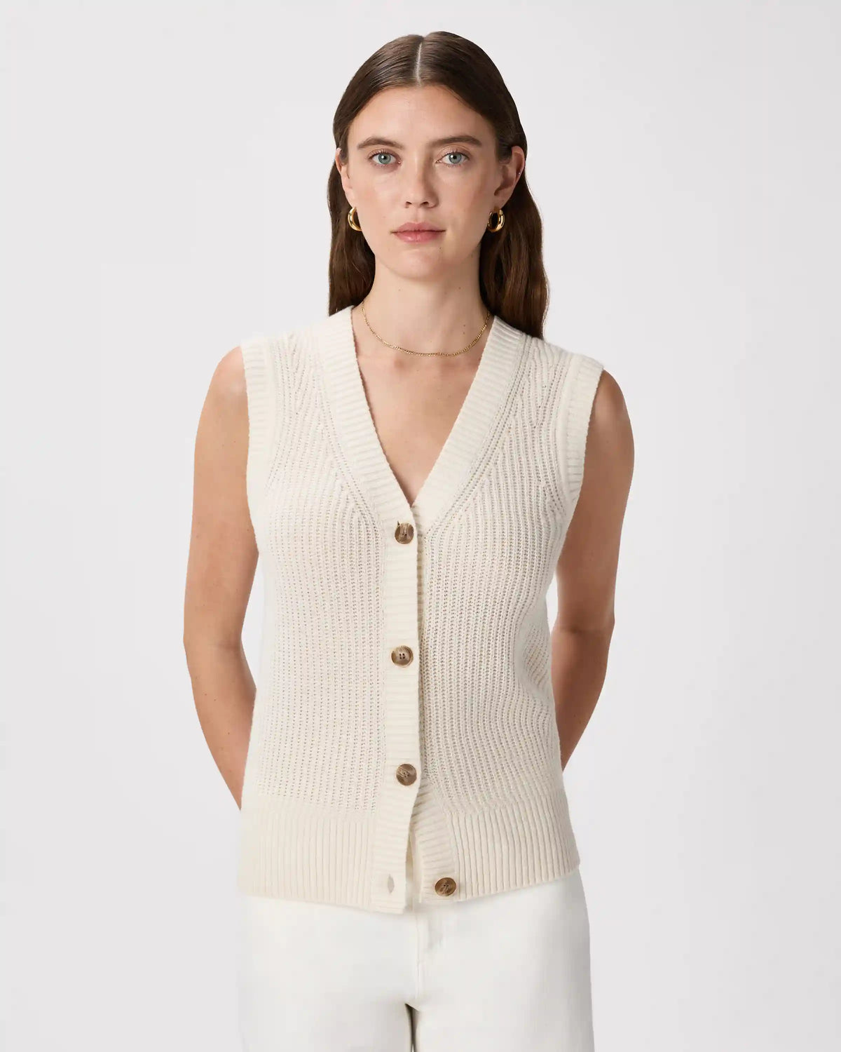 Mongolian Cashmere Fisherman Sweater Vest
