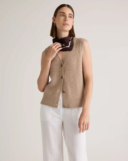 Mongolian Cashmere Fisherman Sweater Vest