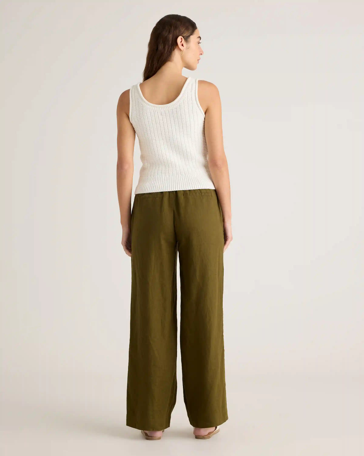 100% Organic Cotton Waffle Cropped Sweater Tank
