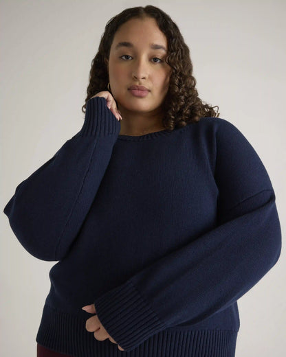 100% Organic Cotton Boyfriend Crew Sweater