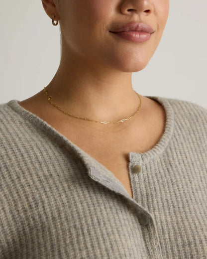100% Yak Soft Rib Crew Cardigan
