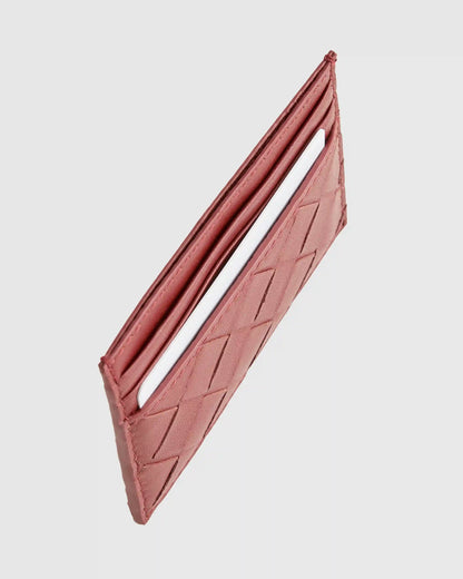 Italian Handwoven Leather Small Card Case