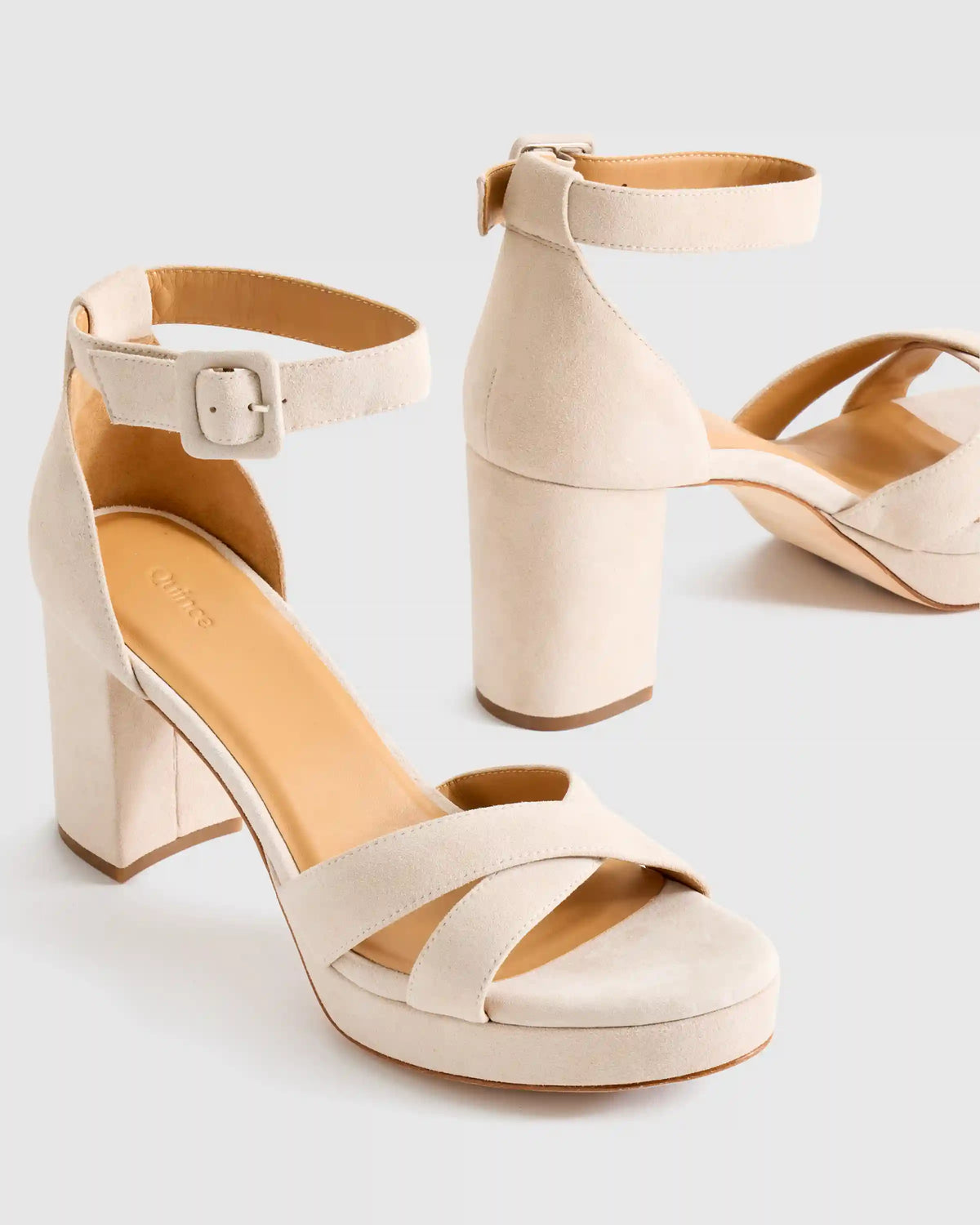 Italian Leather Crisscross Platform Sandal