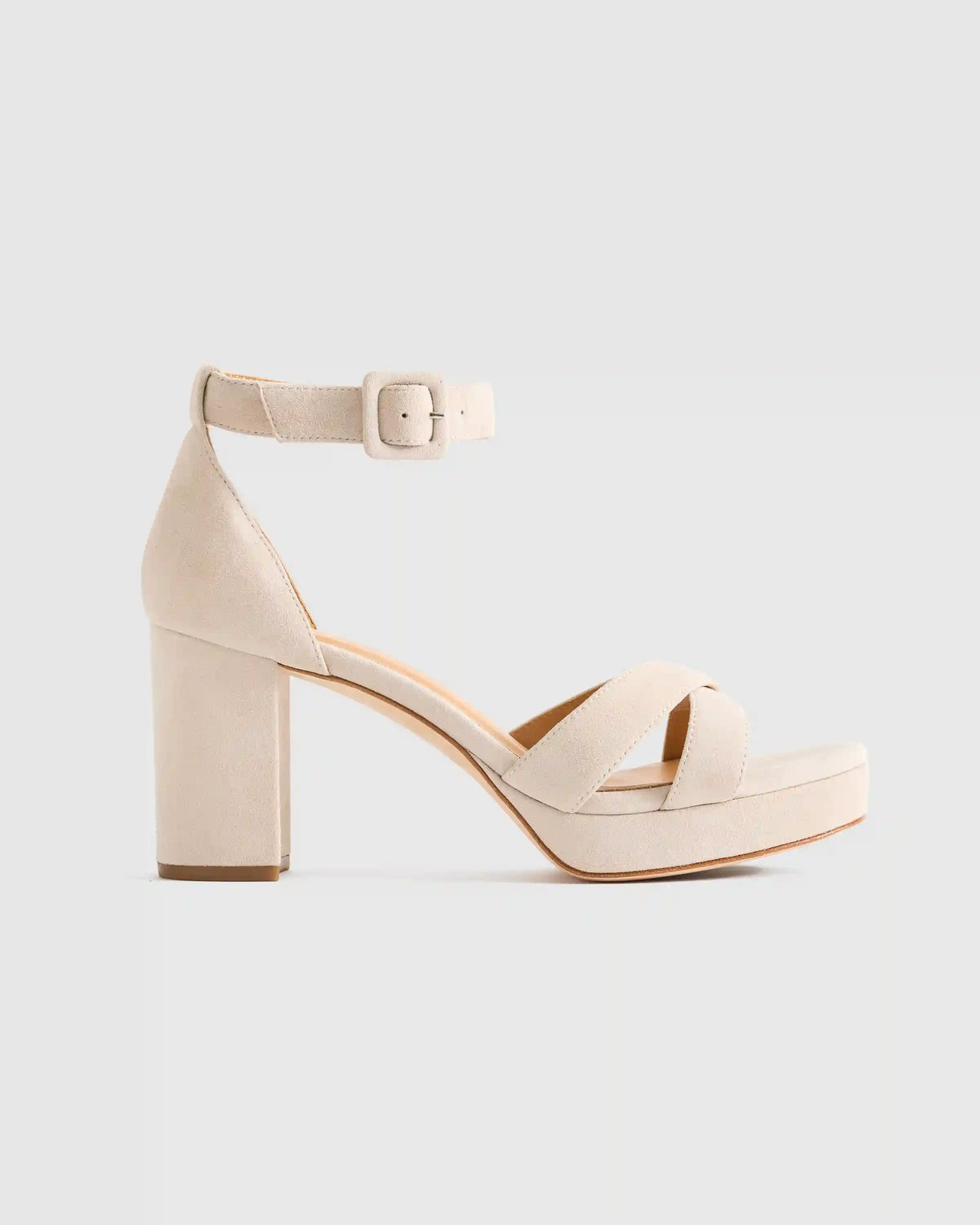 Italian Leather Crisscross Platform Sandal