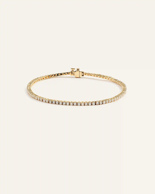 14K Gold Lab Grown Diamond Tennis Bracelet - 2ctw