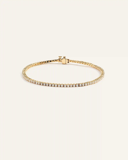 14K Gold Lab Grown Diamond Tennis Bracelet - 2ctw