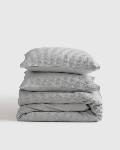 Organic Luxe Honeycomb Duvet Cover Set