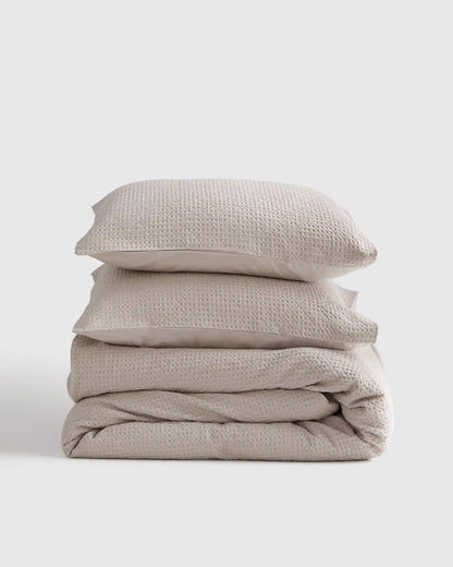 Organic Luxe Honeycomb Duvet Cover Set