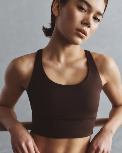 Power-Up Long Line Strappy Sports Bra