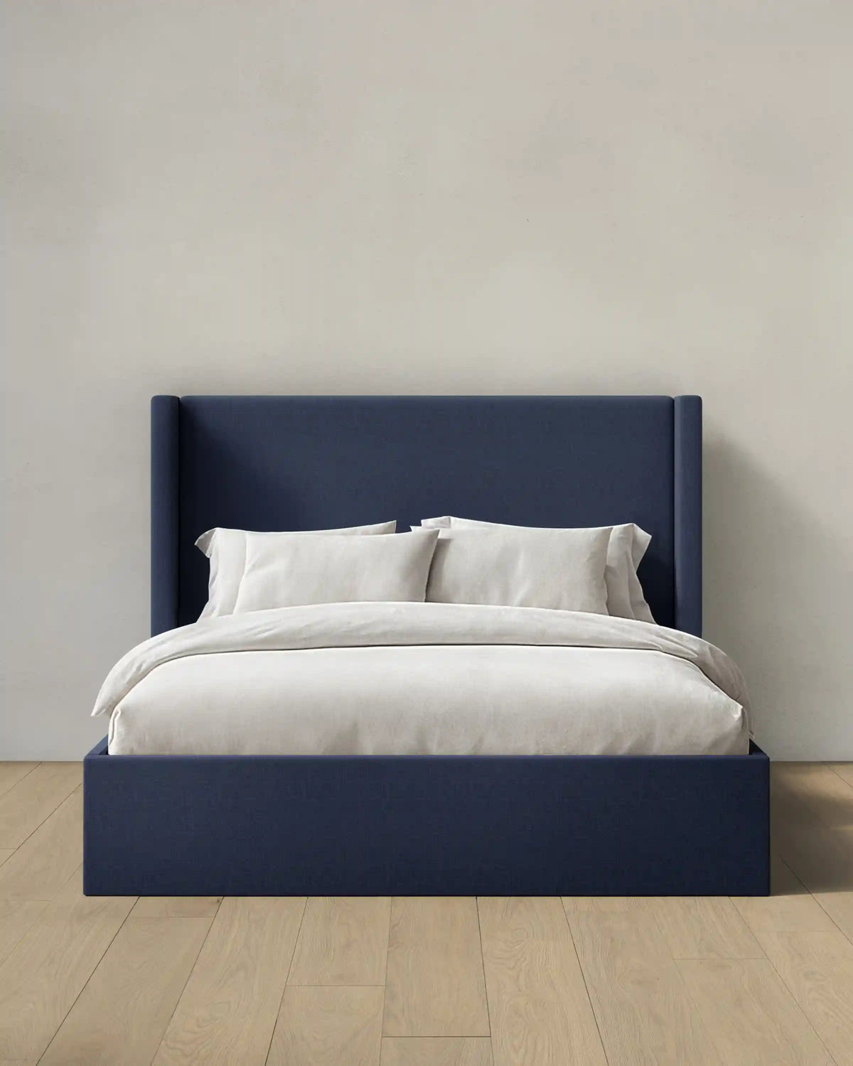 100% Linen Wingback Bed