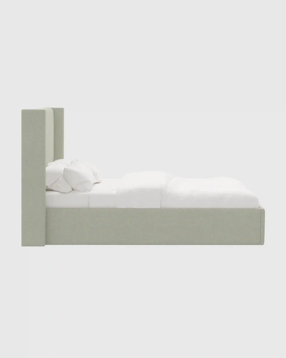 100% Linen Wingback Bed