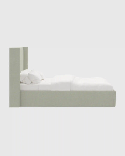 100% Linen Wingback Bed