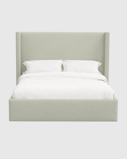 100% Linen Wingback Bed
