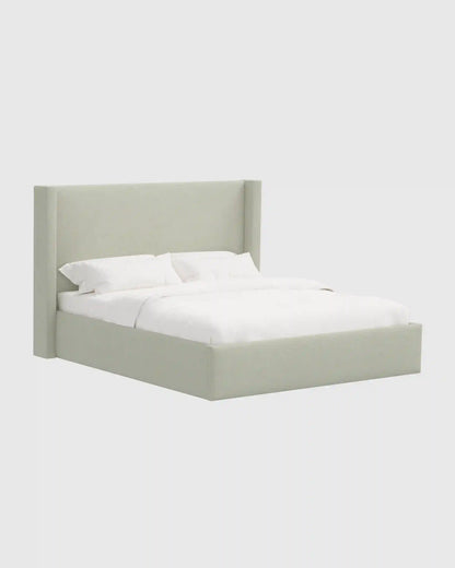 100% Linen Wingback Bed