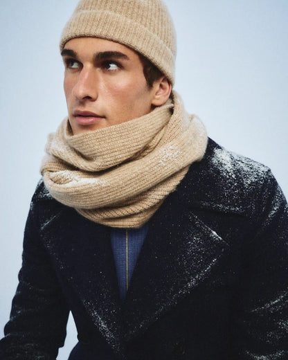 Mongolian Cashmere Ribbed Beanie